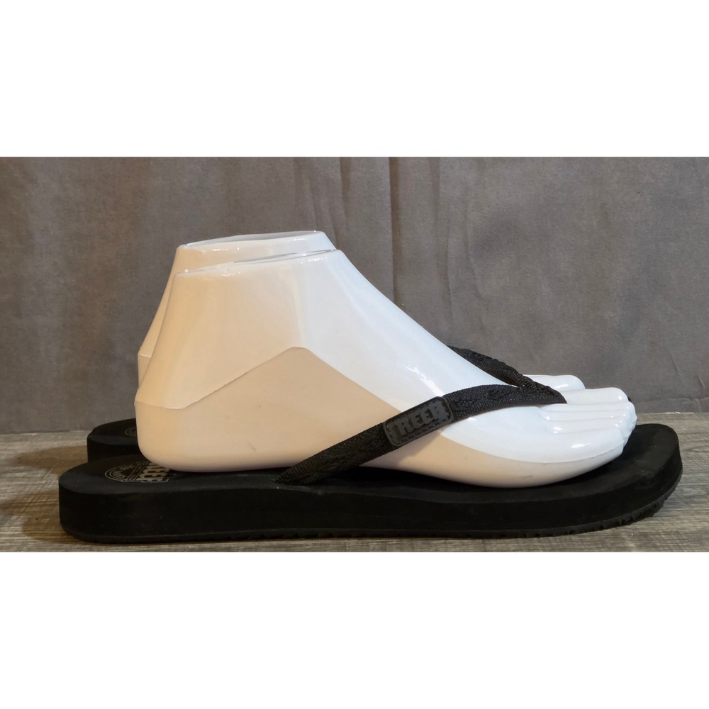 Reef Ginger Flip Flops Women's Size 9 Black
